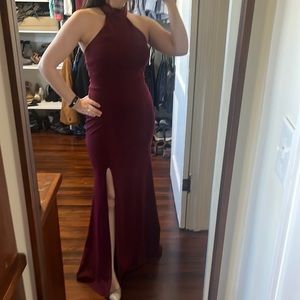 Maroon aqua dress